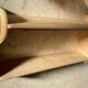 Etagere vintage à double plateaux bois brut