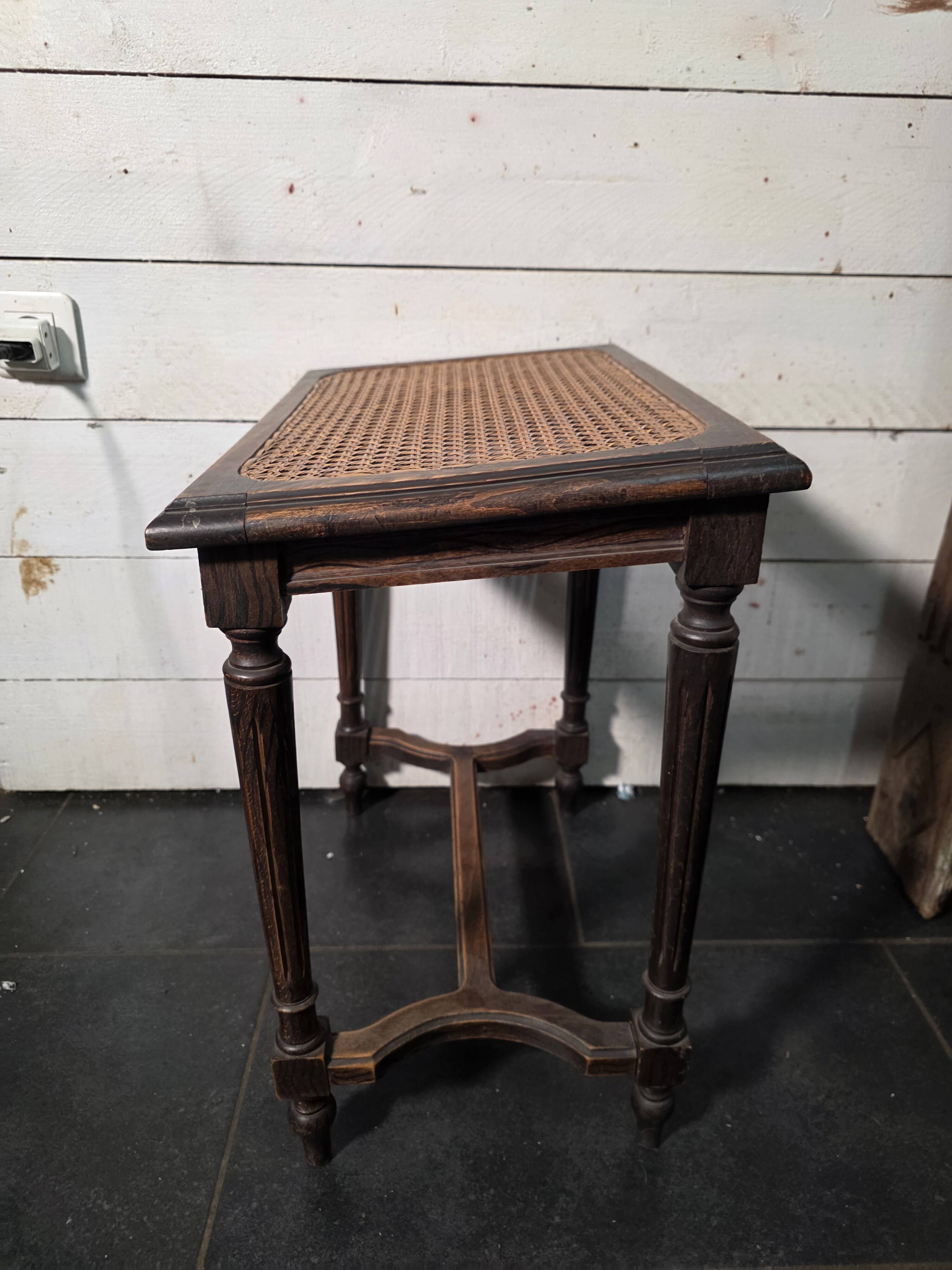 Louis XVI style piano stool in oak