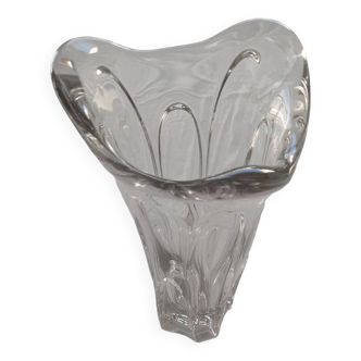 Small tulip-shaped crystal vase