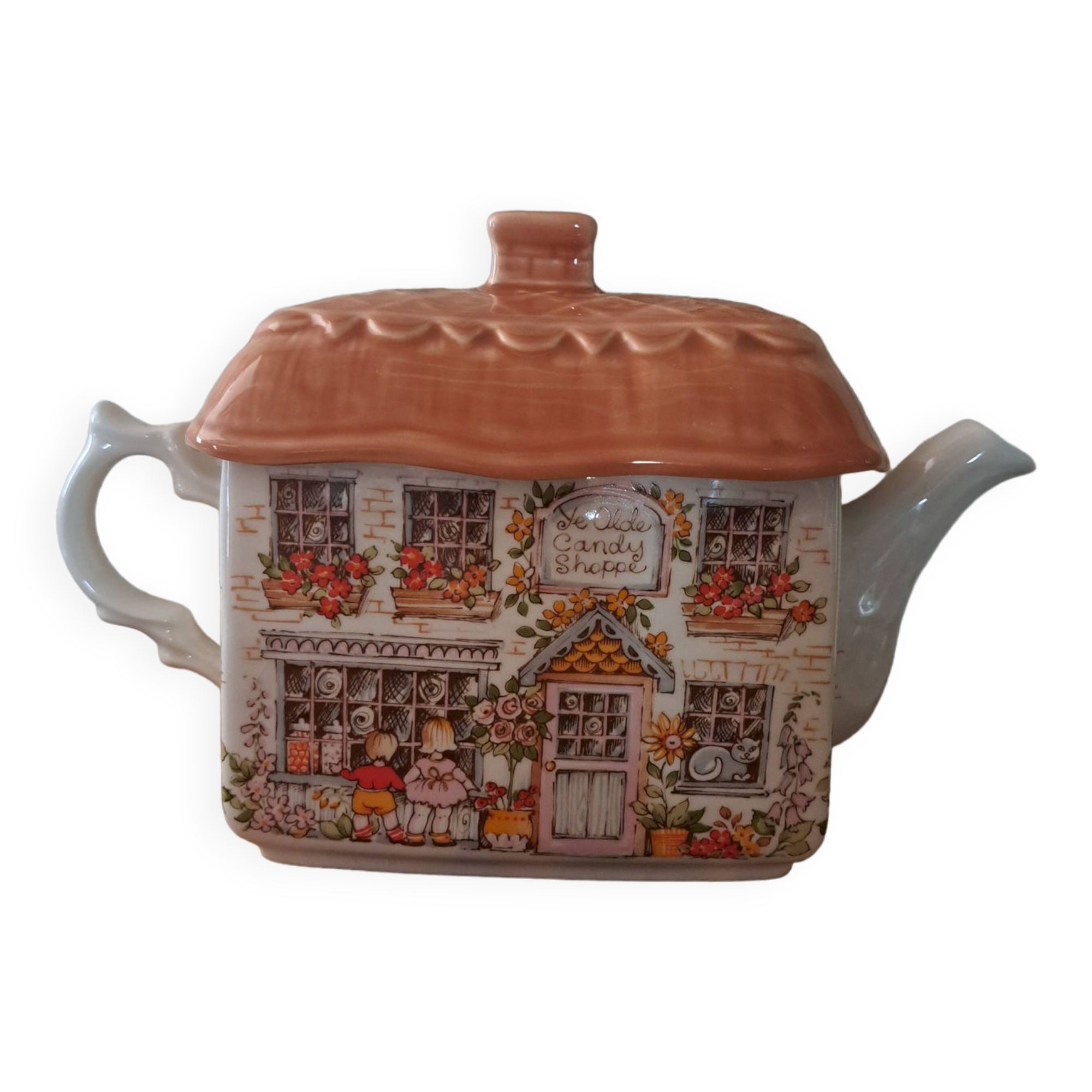 Sadler "Ye Olde Candy Shoppe" Cottage Core English Earthenware Teapot