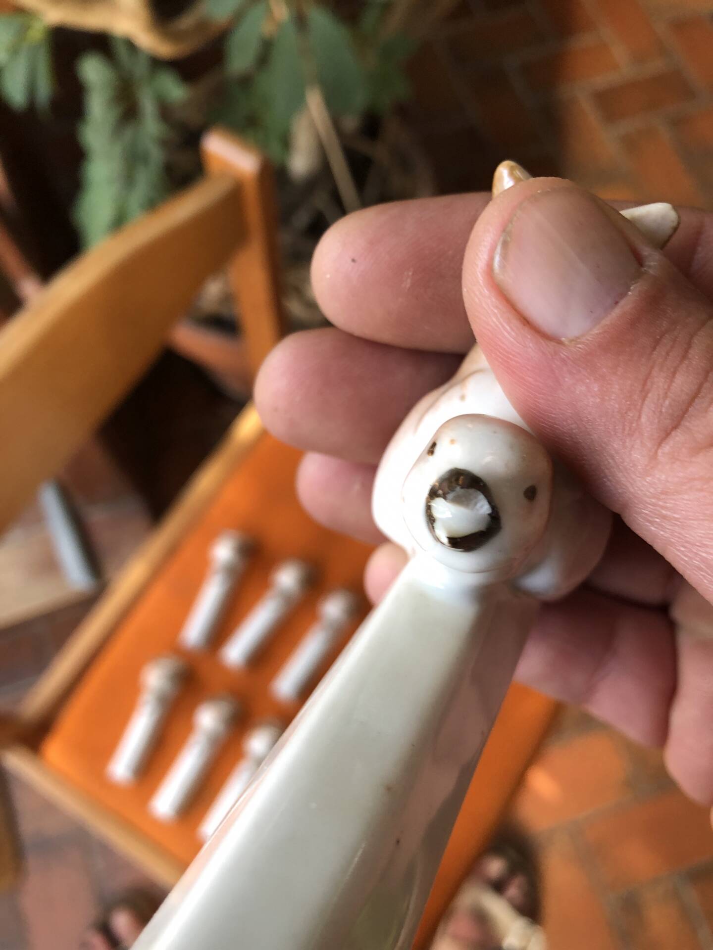 Art Deco knife rests Dembac