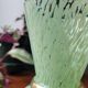 Vase en verre de Clichy vert et doré