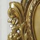 19th century "Victorian" double frame, gilded bronze decorated with acanthus & flower garlands