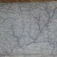 Old map of Tours, Blois, Orléans, Le Mans