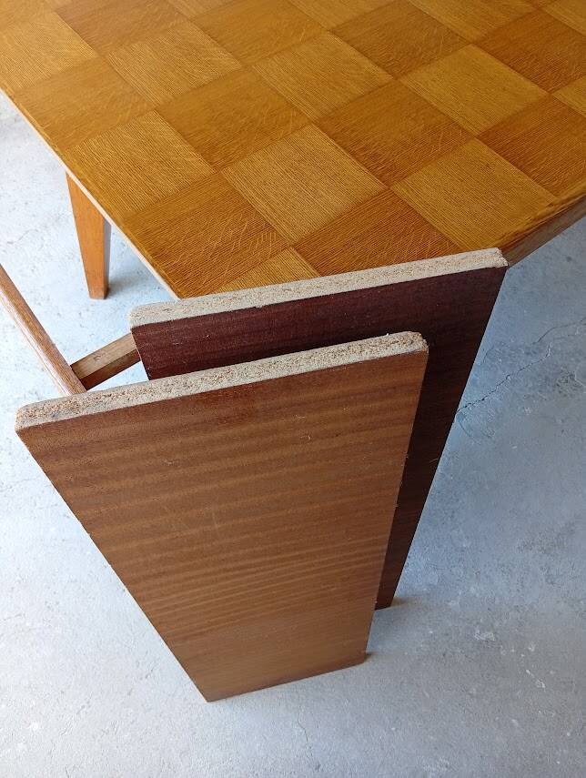 Checkerboard table 1960s Compass legs