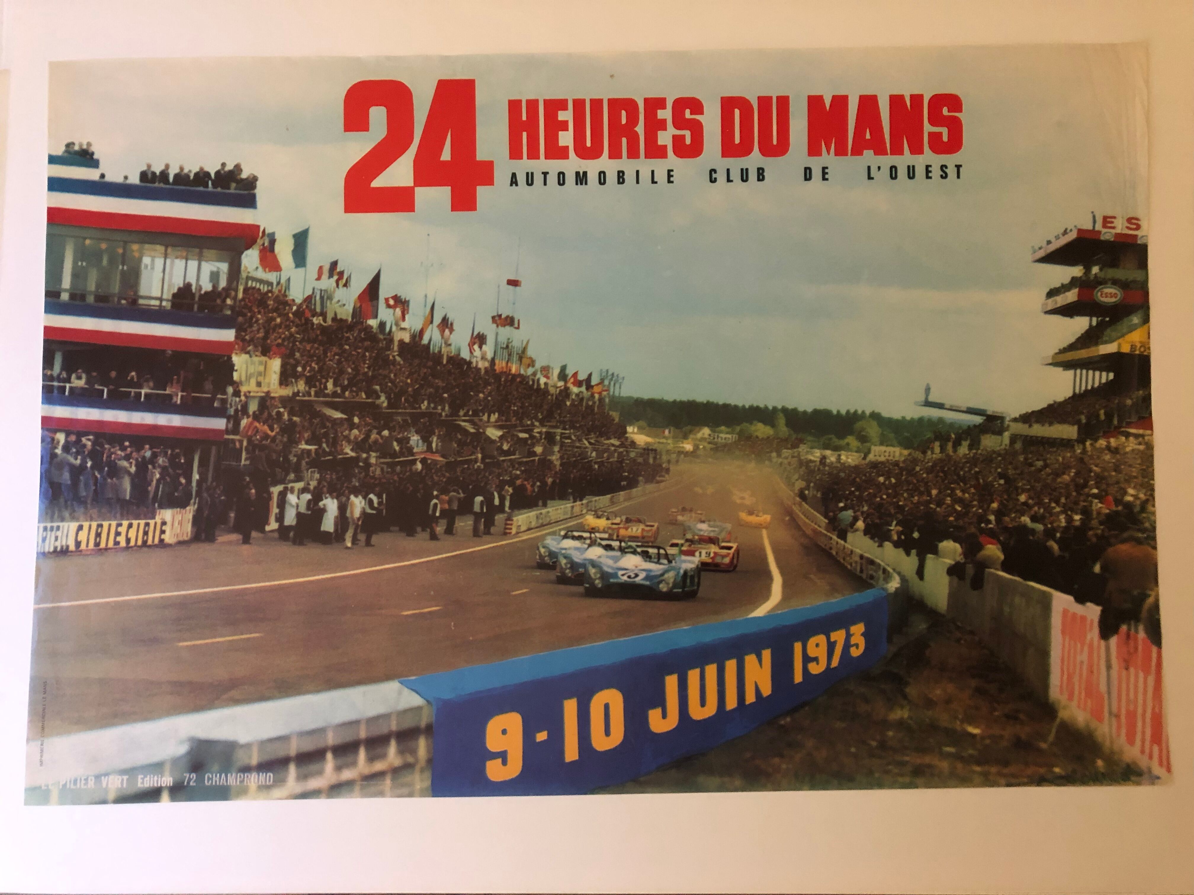 Original poster 24 Hours of Le Mans 1973 A. Delourmel