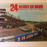 Affiche originale 24 Heures du Mans 1973 A. Delourmel