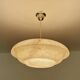 Art Deco Pendant Light, Marble Glass Amber Ivory, Alabaster Style, Vintage Chandelier