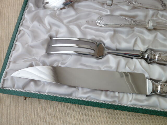 Cutting set and silver metal salad cutlery