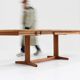 Table à manger ovale extensible vintage danoise en teck massif des années 1960
