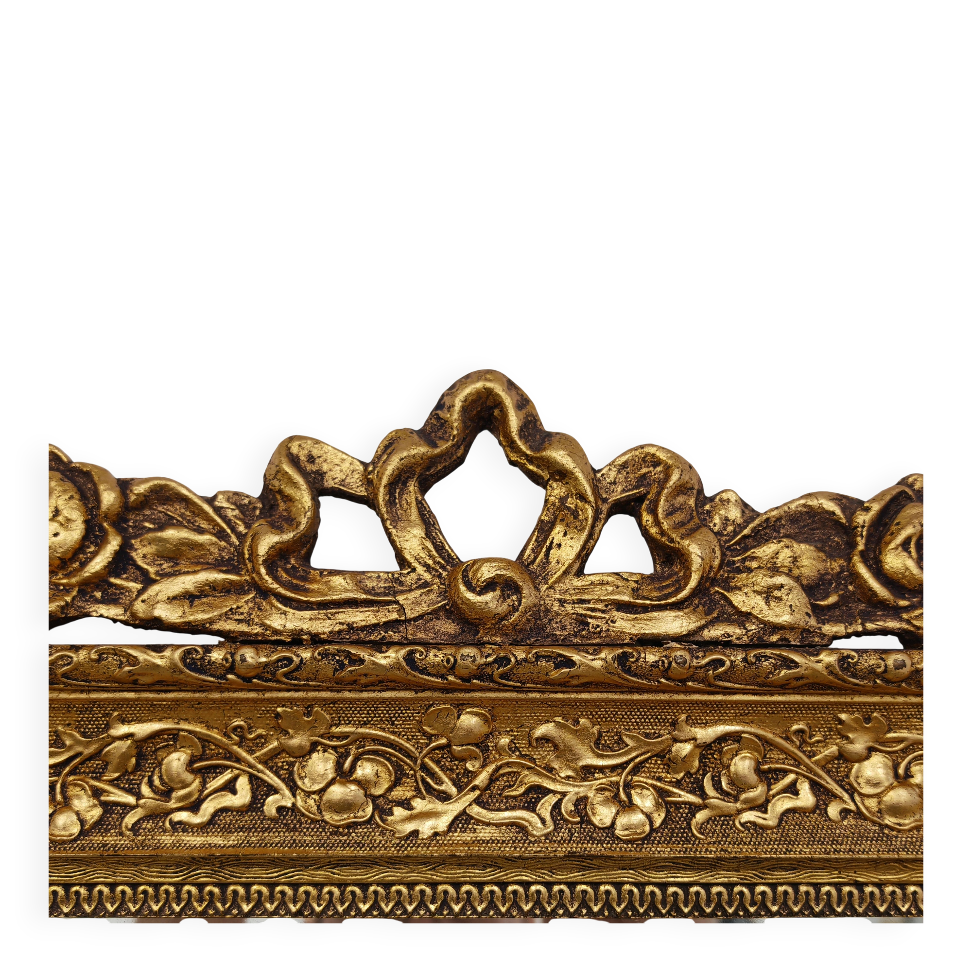 Miroir ancien en bois doré, style néoclassique, 19ème siècle