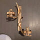 Double fire wall lamp