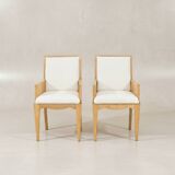 Paire de chaises / fauteuils en bois – Travail moderniste