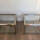 Pair of large chrome side tables