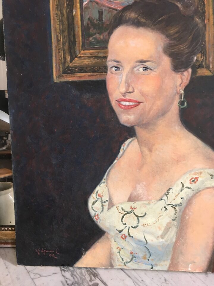 Portrait oil o canvas 20th Cty