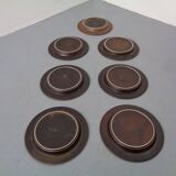 Ruska Plates by Ulla Procope for Arabia, Set of 7, Finland, 1960s, Set of 7
