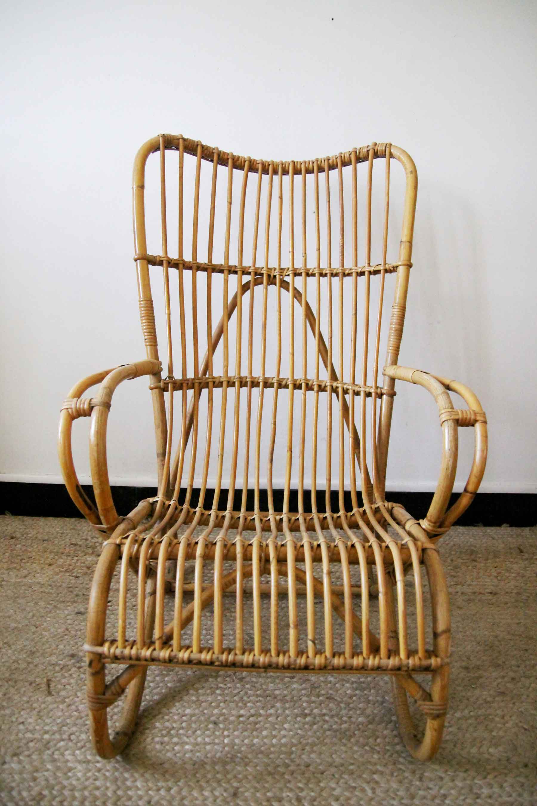 Vintage rattan armchair