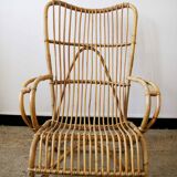 Vintage rattan armchair