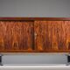 Mid-century wood veneer sideboard with chrome legs, 1960s