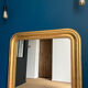 Old mirror Louis-Philippe beaded 128cm/95,cm gilded with gold leaf