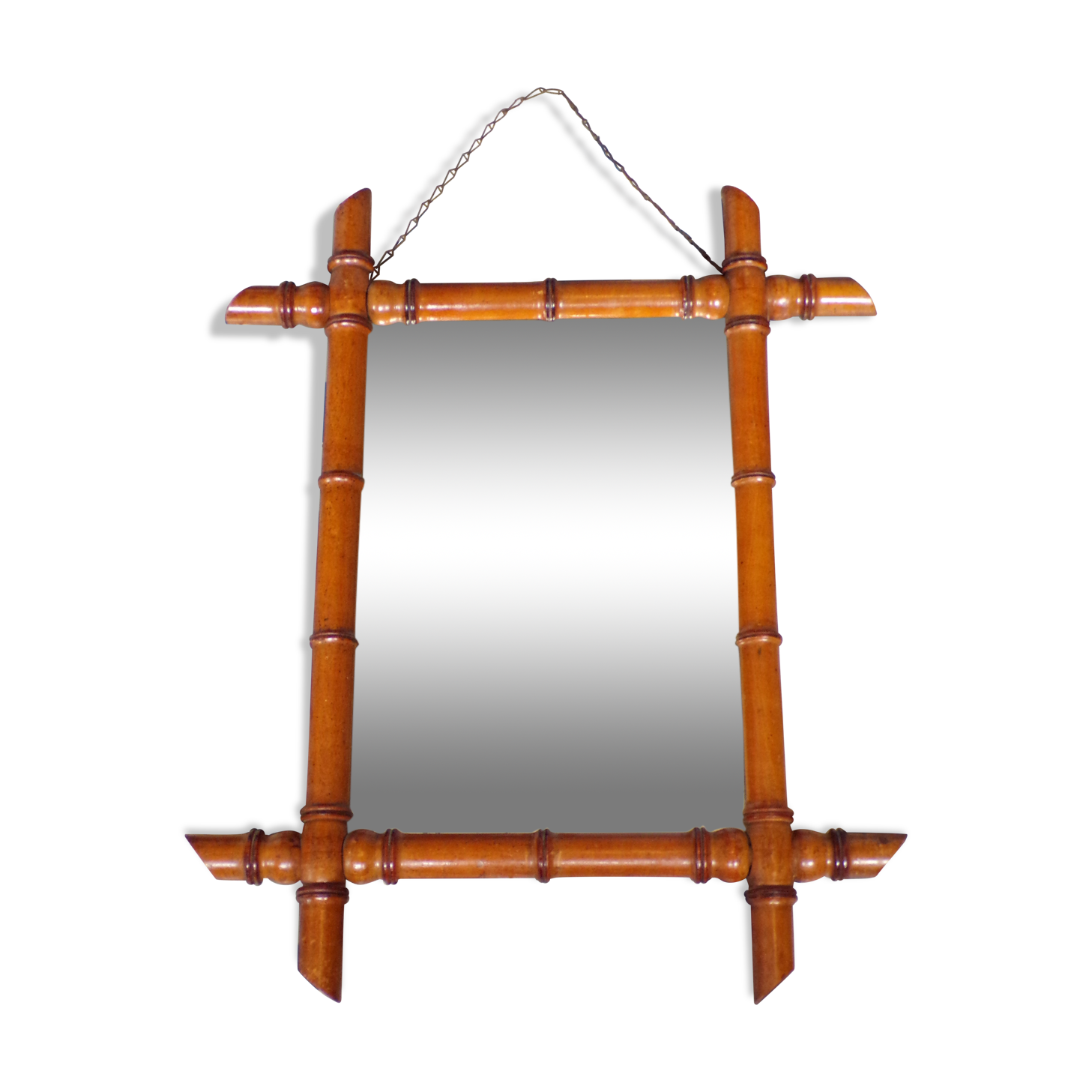 Mirror 1900 imitation bamboo 47X58cm
