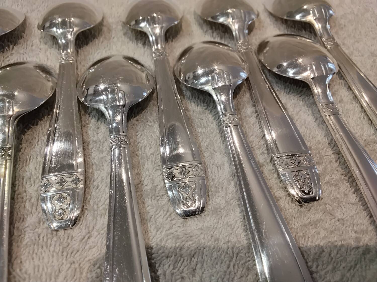 11 silver-plated metal coffee spoons Lemondial Grand Prix Monaco
