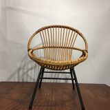 Armchair rattan basket