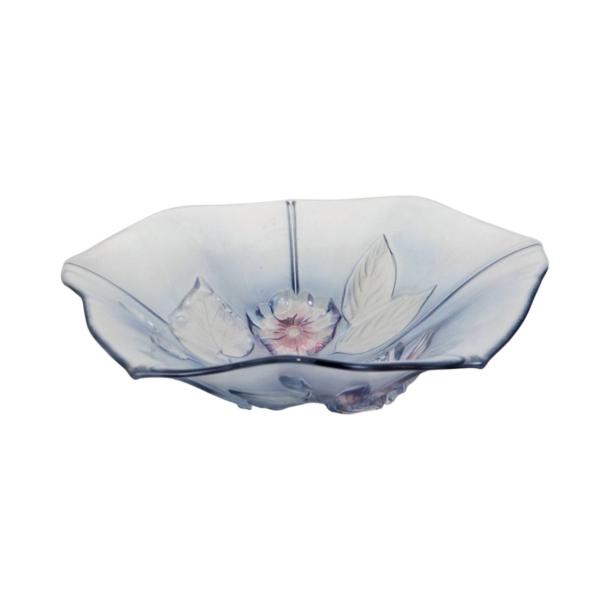 Vintage Fruit Bowl Flowers Walther Mikasa Calypso Crystal 1980s