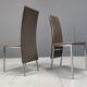Lot de 8 chaises de salle à manger vintage en cuir belge - années 1980