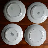 4 flat plates mismatched green and red