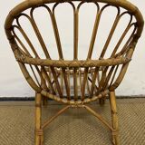 Children's rattan shell armchair