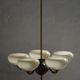 Five-armed chandelier by Paavo Tynell, Model No 1386/5 for Taito, Finland, 1930s.