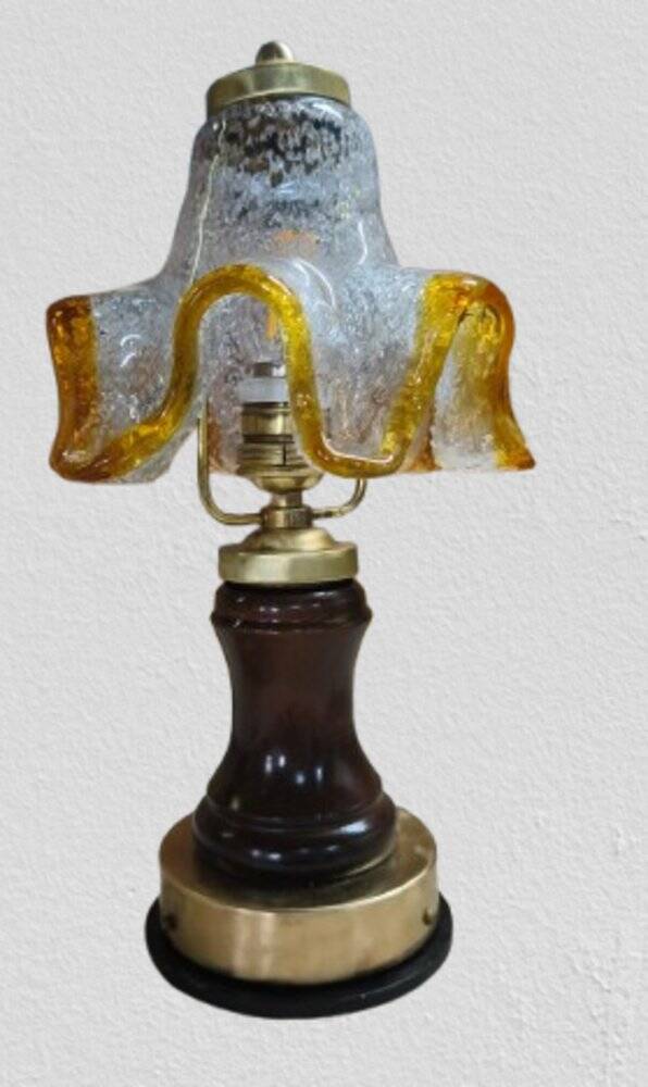 Mid-Century Murano glass table lamp by Mazzega, 1960s