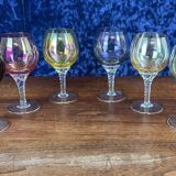 Murano: Vintage wine glasses series with twisted stem