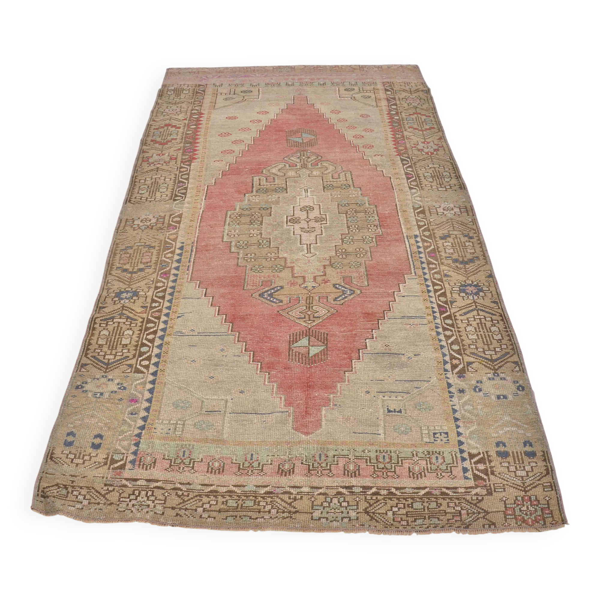 Wool Unique Design Vintage Carpet sku 1343