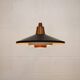 Rare Mid-Century Danish design lamp ,1960s -black&white metal& solid copper