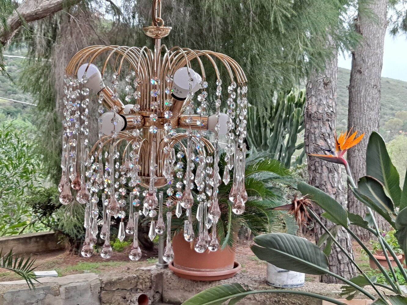 Vintage  Murano Waterfall Chandelier