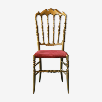 Chair Napoleon III style gold wood Chiavari