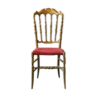 Chair Napoleon III style gold wood Chiavari