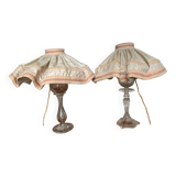 2 vintage bedside lamps