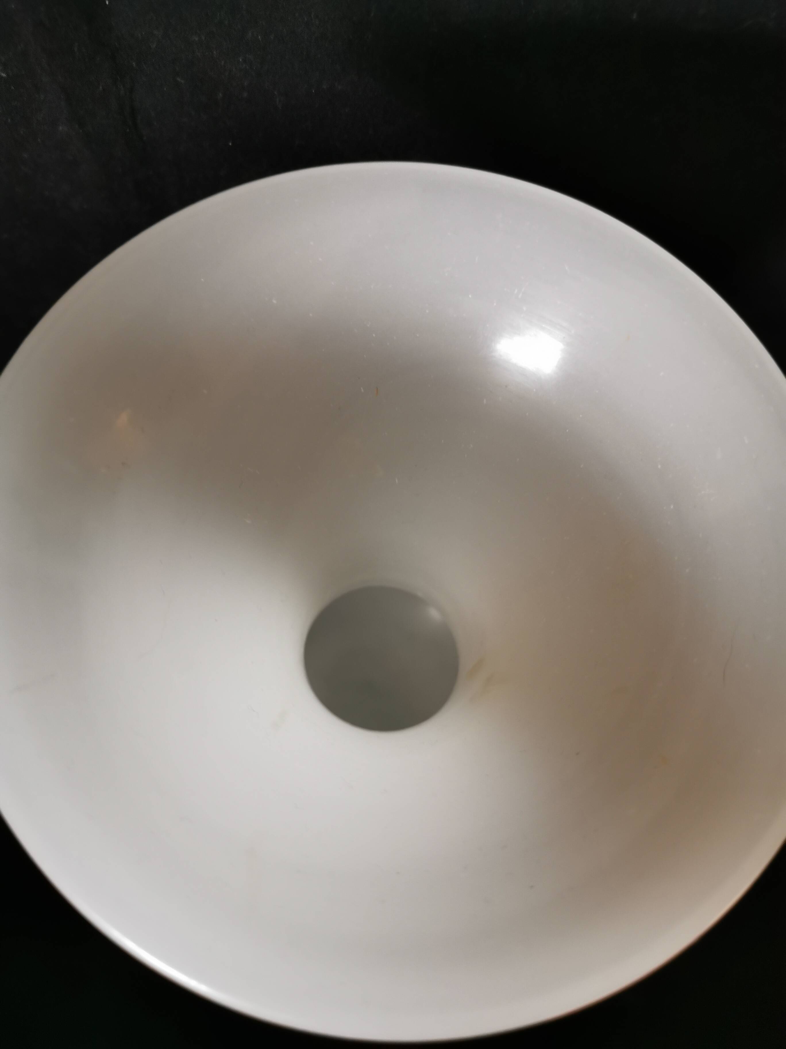 white opaline vase