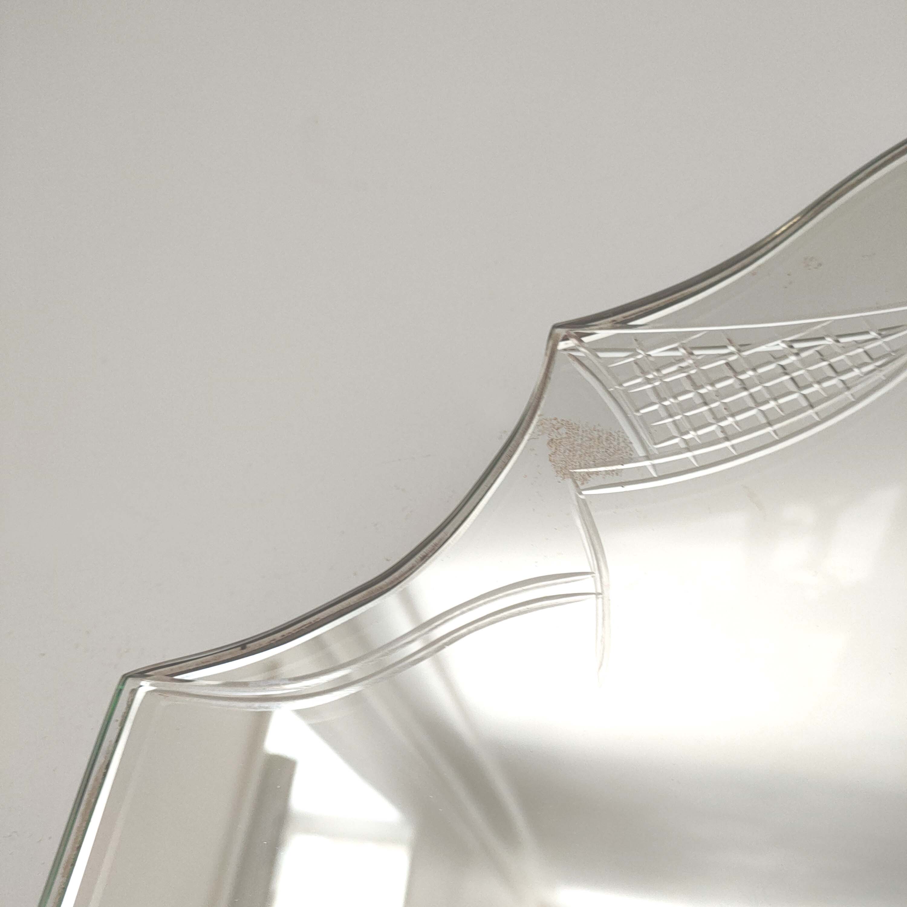 Old wall mirror chissed art deco 54x72cm