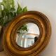 Miroir rond convexe doré miroir de sorcière