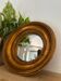 Golden convex round mirror witch mirror
