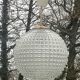 Holophane ball suspension chandelier 1970 vintage