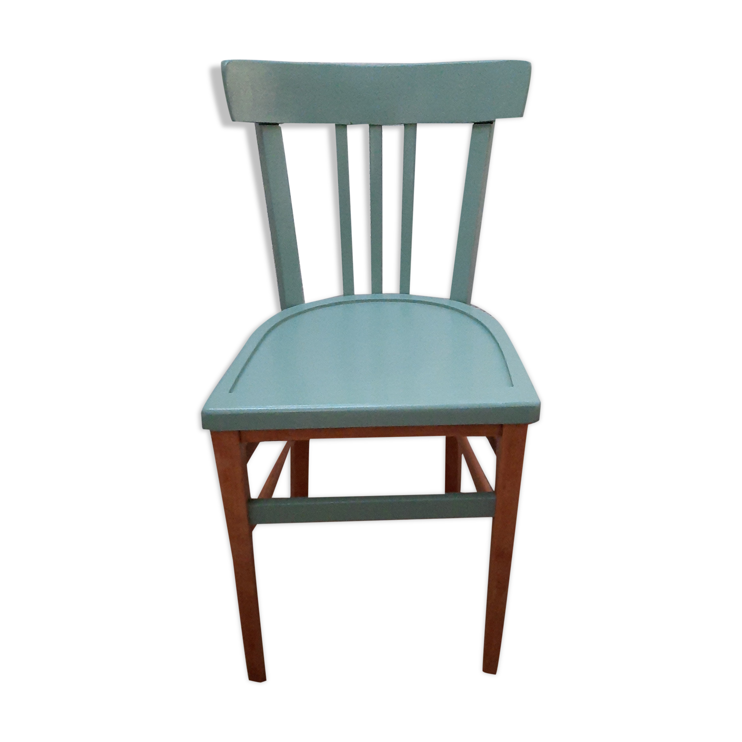 Chaise bistrot vintage années 50 vert mint