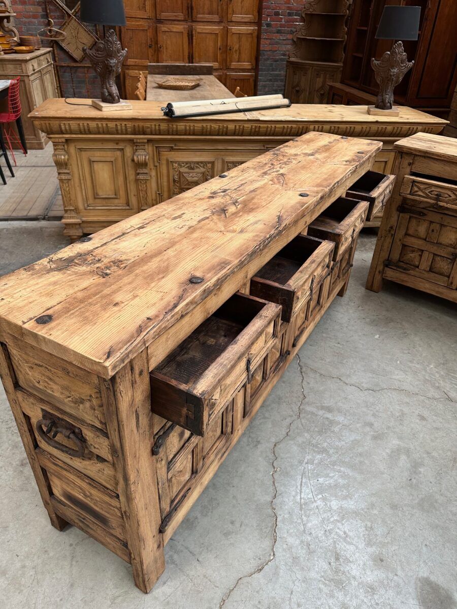 Pair of brutalist sideboards