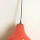 Opaline orange suspension Peill & Putzler 1970s Diameter 23.5 cm