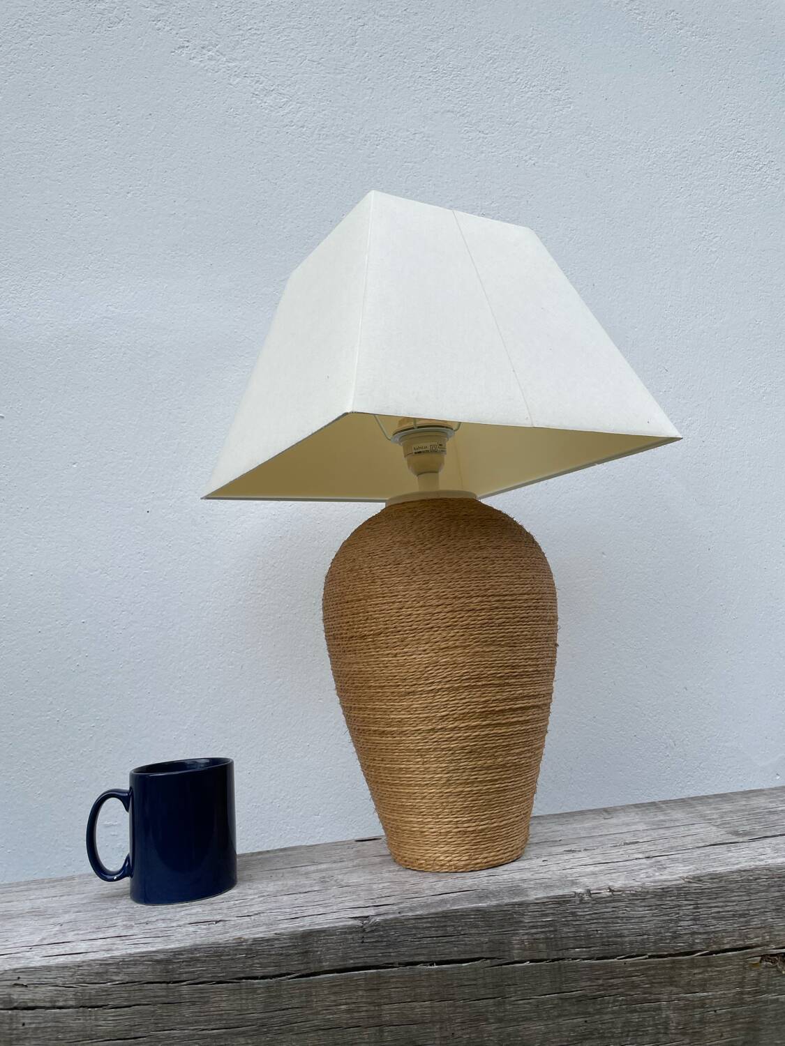 Habitat vintage rattan lamp