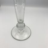 Vintage elongated glass vase 36 cm